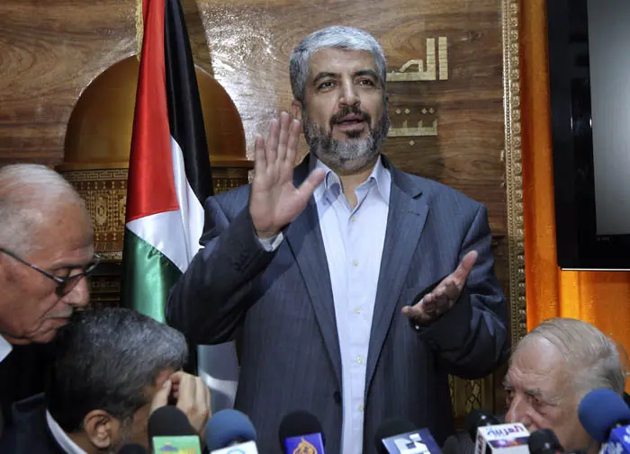חאלד משעל בפגישה של חמאס והפלגים הפלסטינים בדמשק