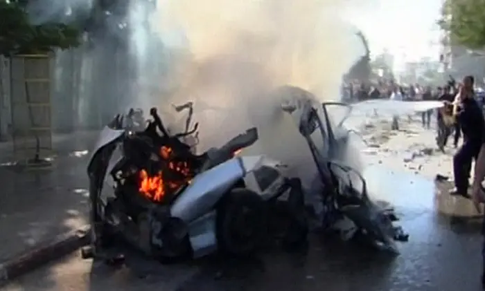 טיל שפגע במכוניתו של נימנים גרם להתפוצצות