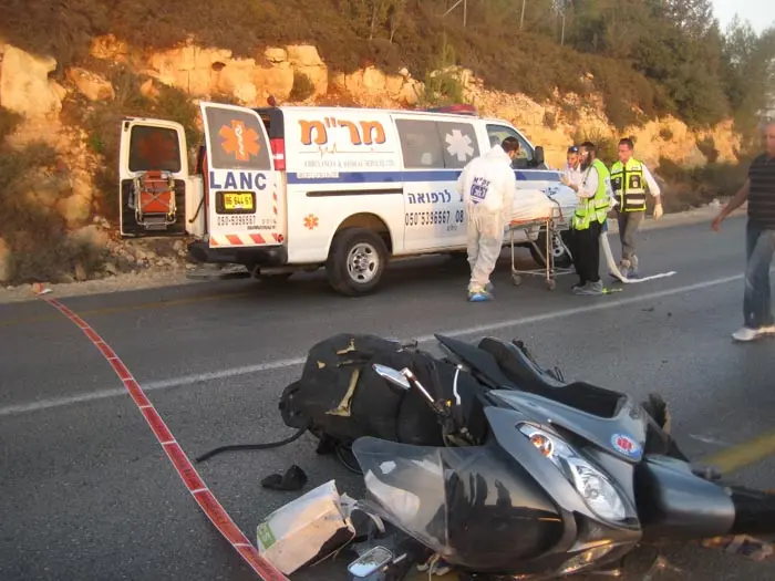 תאונה בה נהרג רוכב אופנוע בכניסה להר אדר
