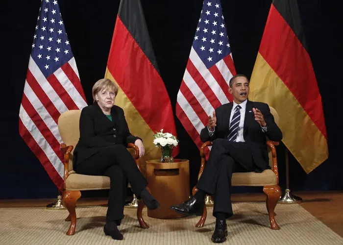 גרמניה מודאגת מפינוי הגרעין האמריקאי. הנשיא אובמה והקנצלרית מרקל