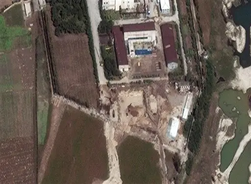 מתקני הגרעין ביונגביון, בתצלום לוויין מלפני חודש בו נראה המתקן החדש