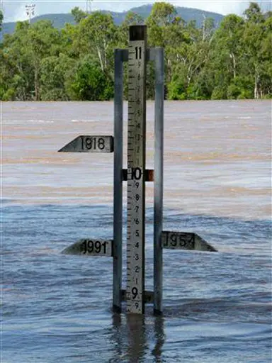גובה פני המים: 9 מטרים מעל הגובה הרגיל של הנהר