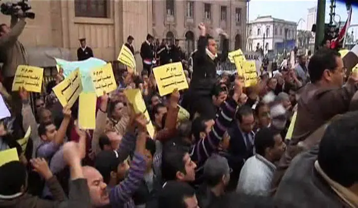 מפגינים בקהיר, היום