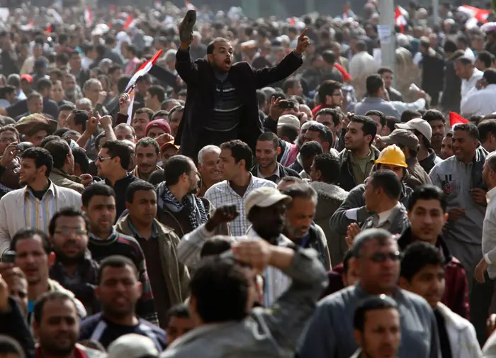 בקרוב בעזה? הפגנה נגד נשיא מצרים חוסני מובארק בכיכר תחריר