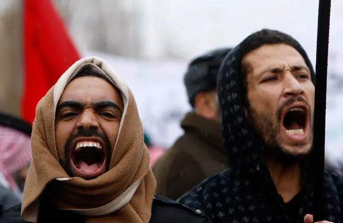הפגנת מחאה של חזית הפעולה האיסלמית נגד השלטון בעמאן, ירדן
