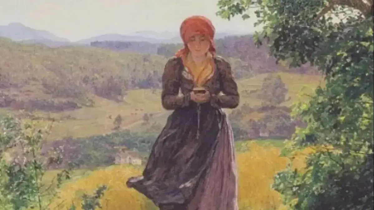 כולנו רואים אישה מחזיקה אייפון בציור הזה משנת 1860? - וואלה! טכנולוגיה