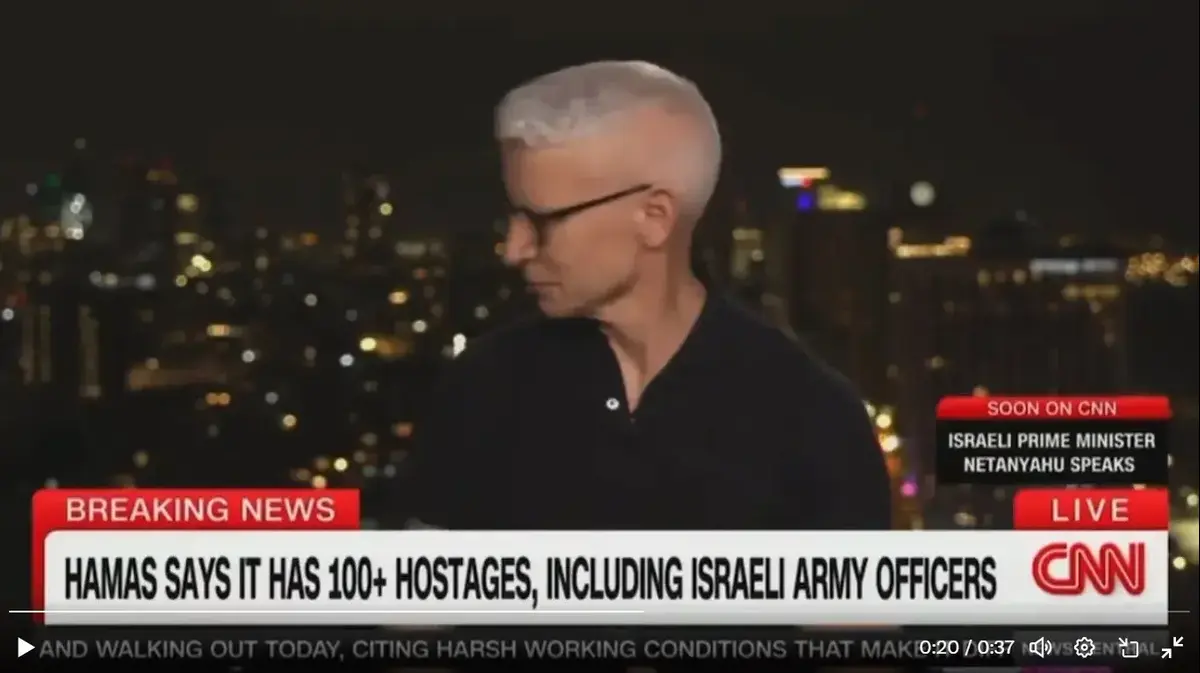 The CNN anchor choked back tears after interviewing an Israeli whose