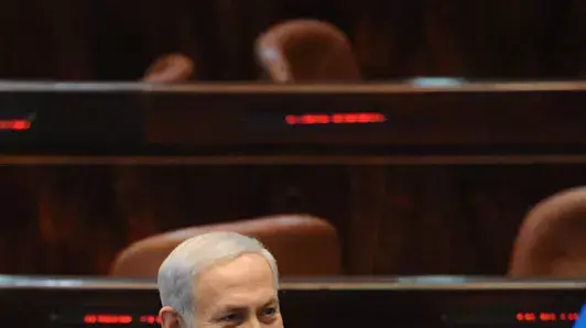 ראש הממשלה בנימין נתניהו בפתיחת מושב החורף בכנסת , אוקטובר 2011