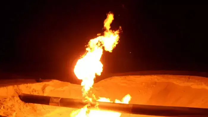 פיצוץ בצינור המוביל גז לישראל ולירדן סמוך לאל-עריש. סיני, פברואר 2012