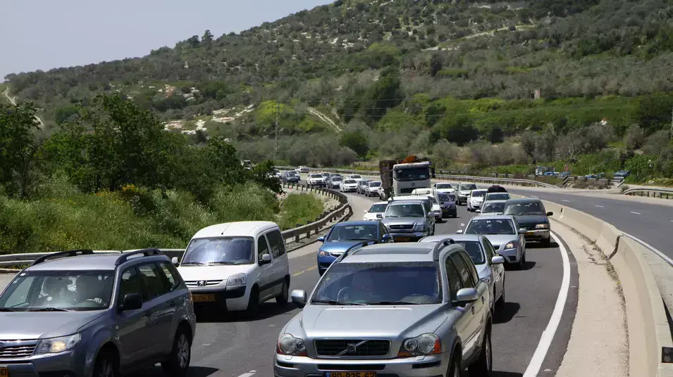 עומסי תנועה כבדים בחג הפסח, אפריל 2012