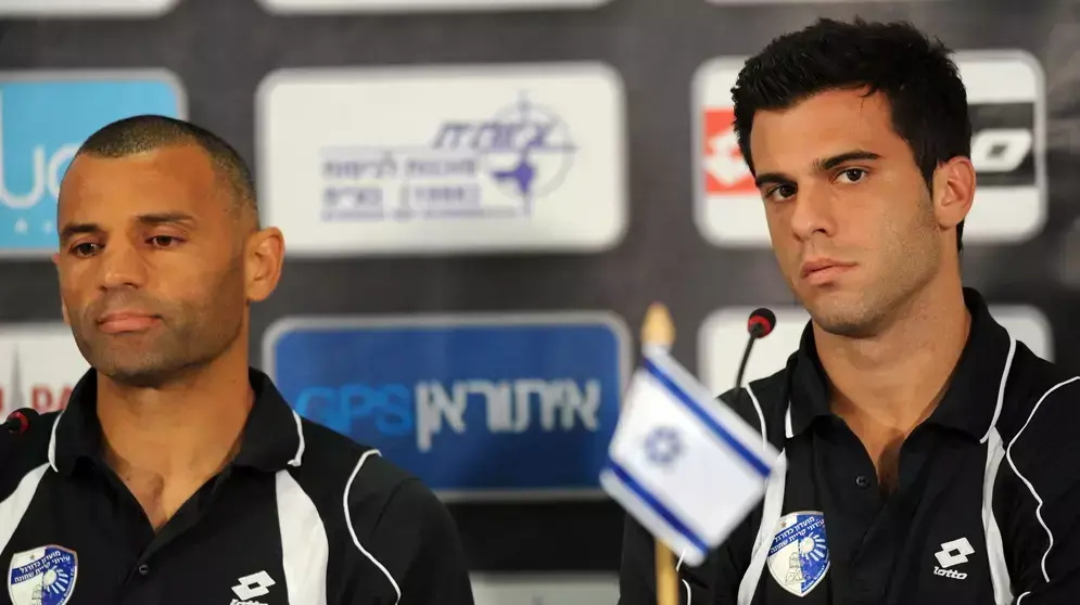 דויד סולארי (מימין), סאלח חסארמה, עירוני קרית שמונה