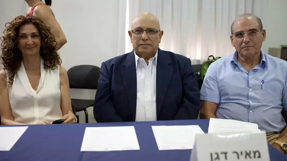 מאיר דגן נואם בבית סוקלוב,יולי 2012
