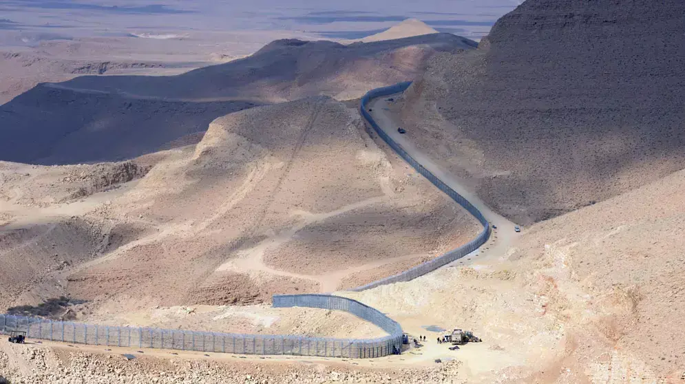 רה"מ בנימין נתניהו בטקס סיום בניית הגדר עם מצרים, ינואר 2013