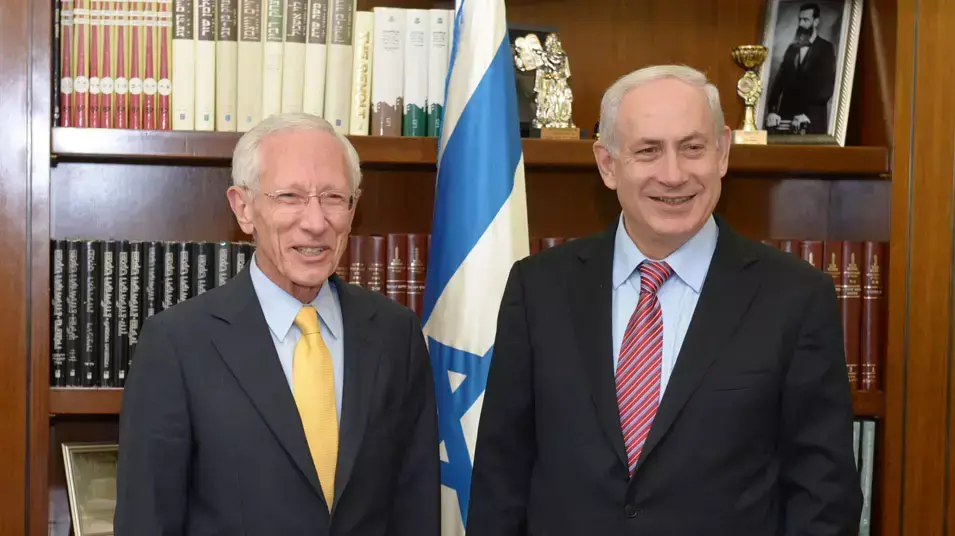 ראש הממשלה בנימין נתניהו נפרד מנגיד בנק ישראל פרופסור סטנלי פישר, ינואר 2013