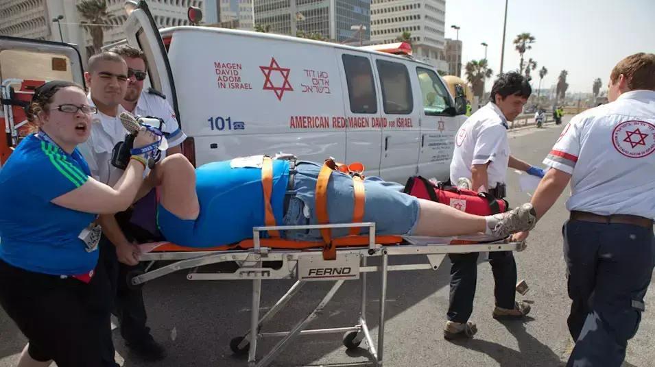 משתתפים בריצת מרתון בתל אביב שנפגעו וטופלו על ידי מגן דוד אדום