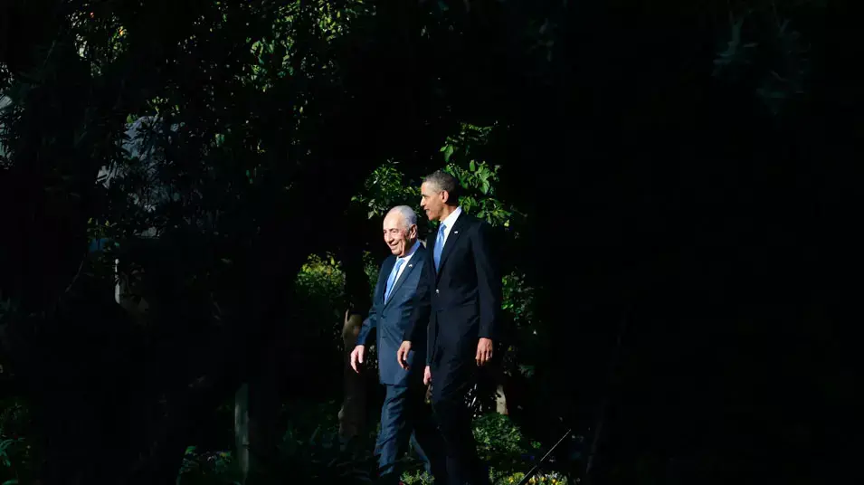 נשיא ארצות הברית, ברק אובמה, ונשיא המדינה, שמעון פרס
