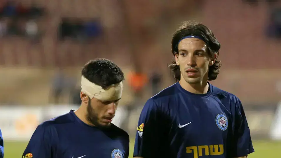 יובל שבתאי (מימין), גיא דיין שחקני הפועל עכו