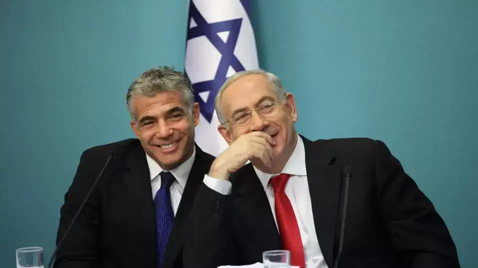 רוה"מ בנימין נתניהו ושר האוצר יאיר לפיד מכריזים על תכנית המכרזים לפתיחת שני נמלים נוספים, יולי 2013