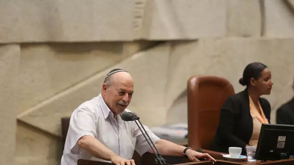 ניסן סלומיאנסקי במליאת הכנסת בדיון על התקציב