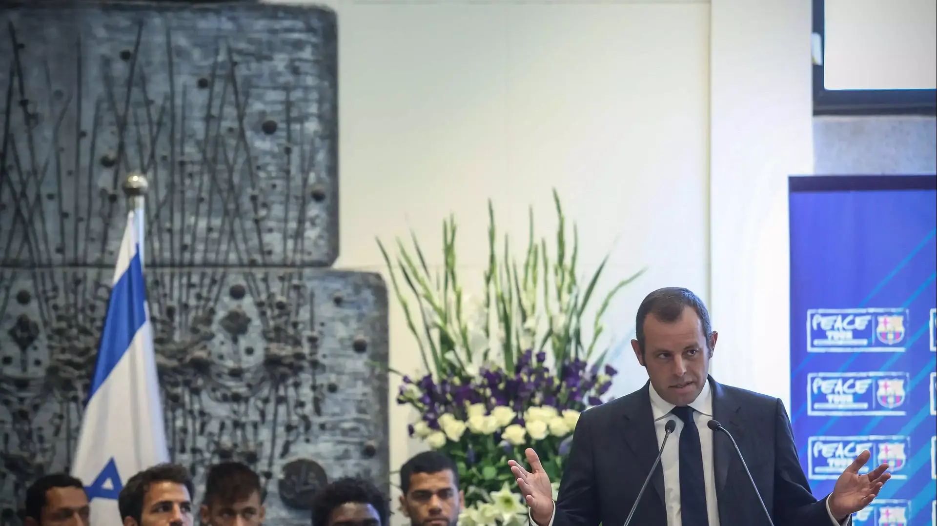 נשיא ברצלונה סנדרו רוסל בביקור בבית הנשיא