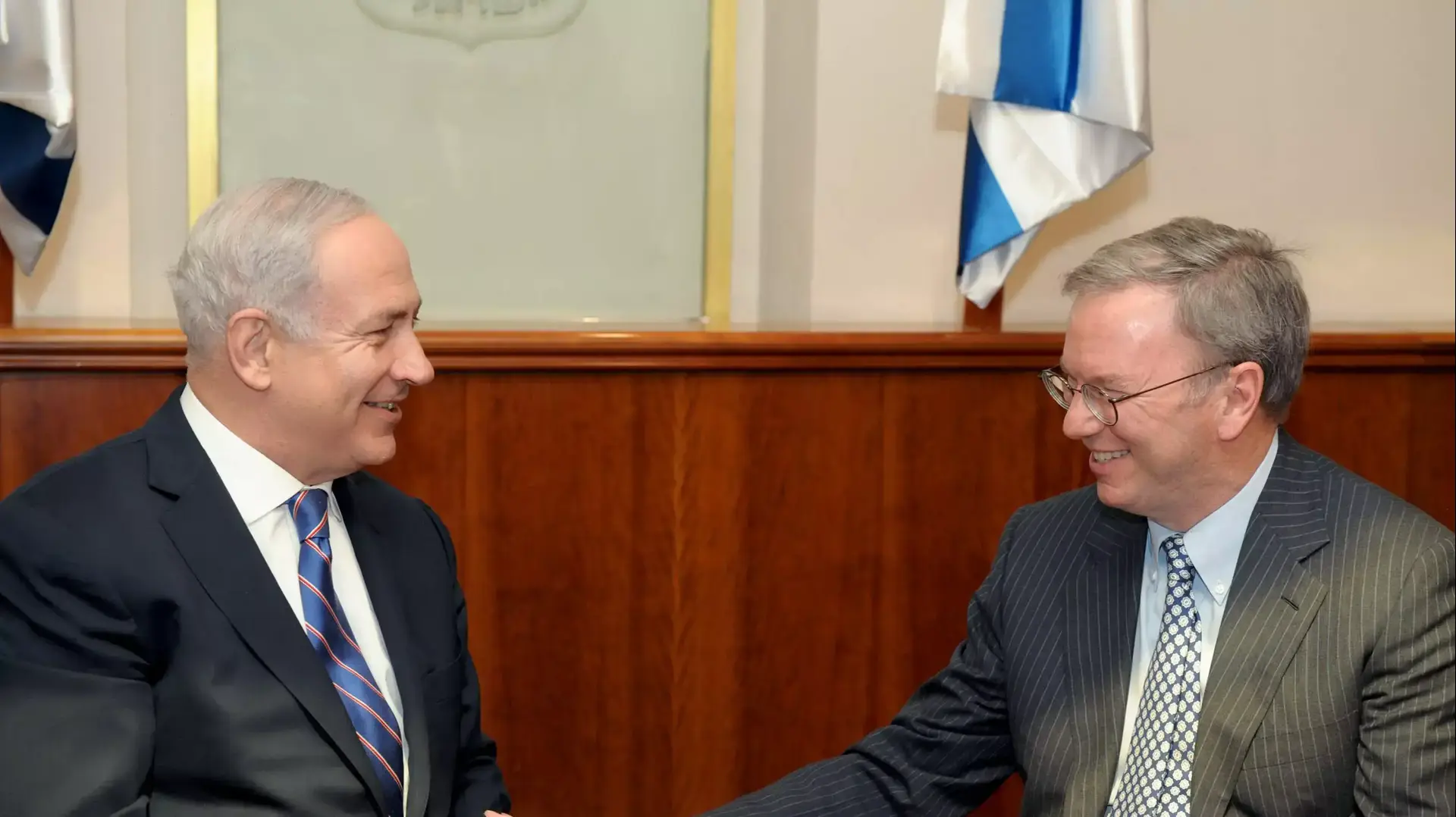 אריק שמידט עם בנימין נתניהו