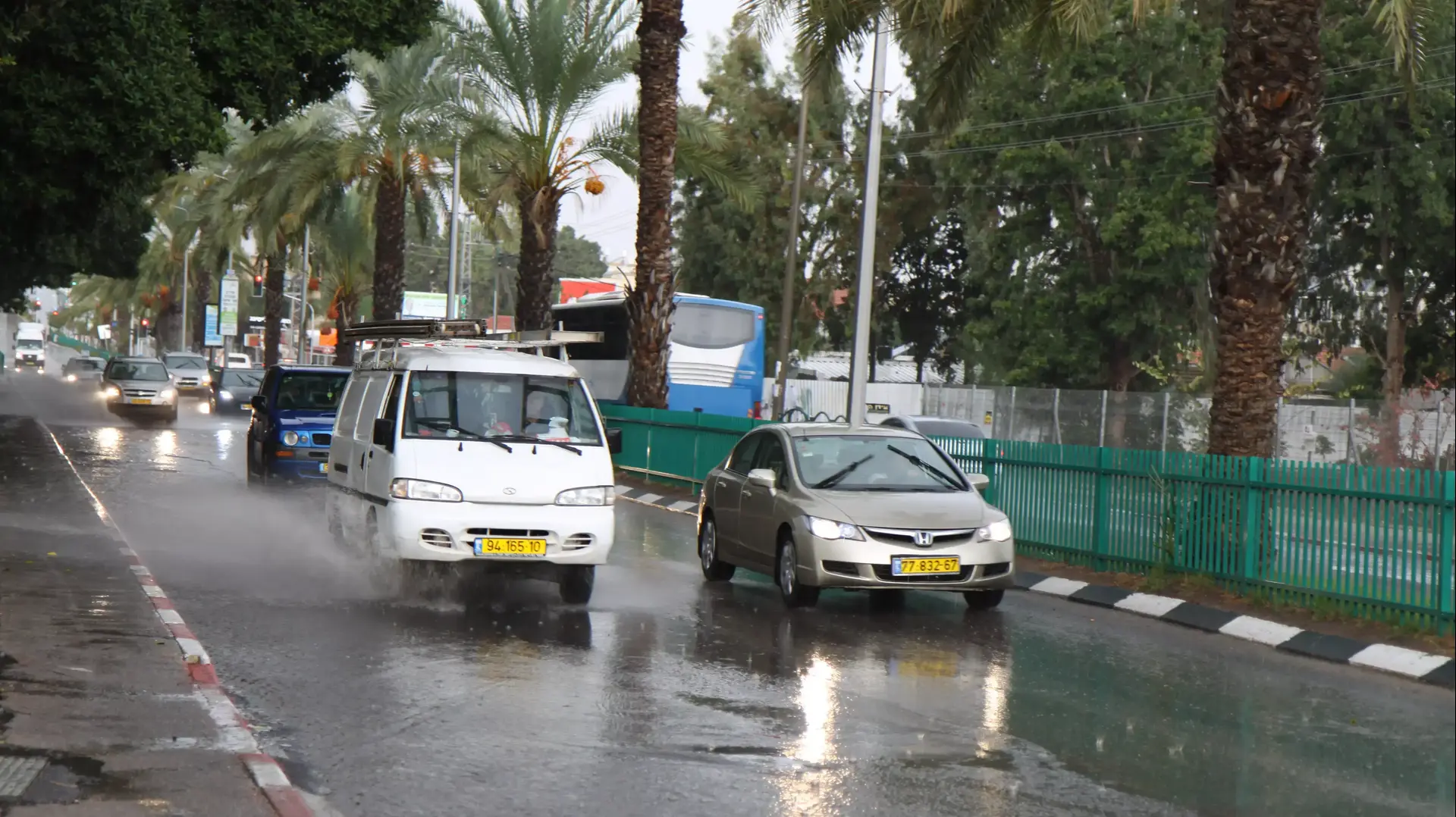 גשם בחדרה, אוקטובר 2013