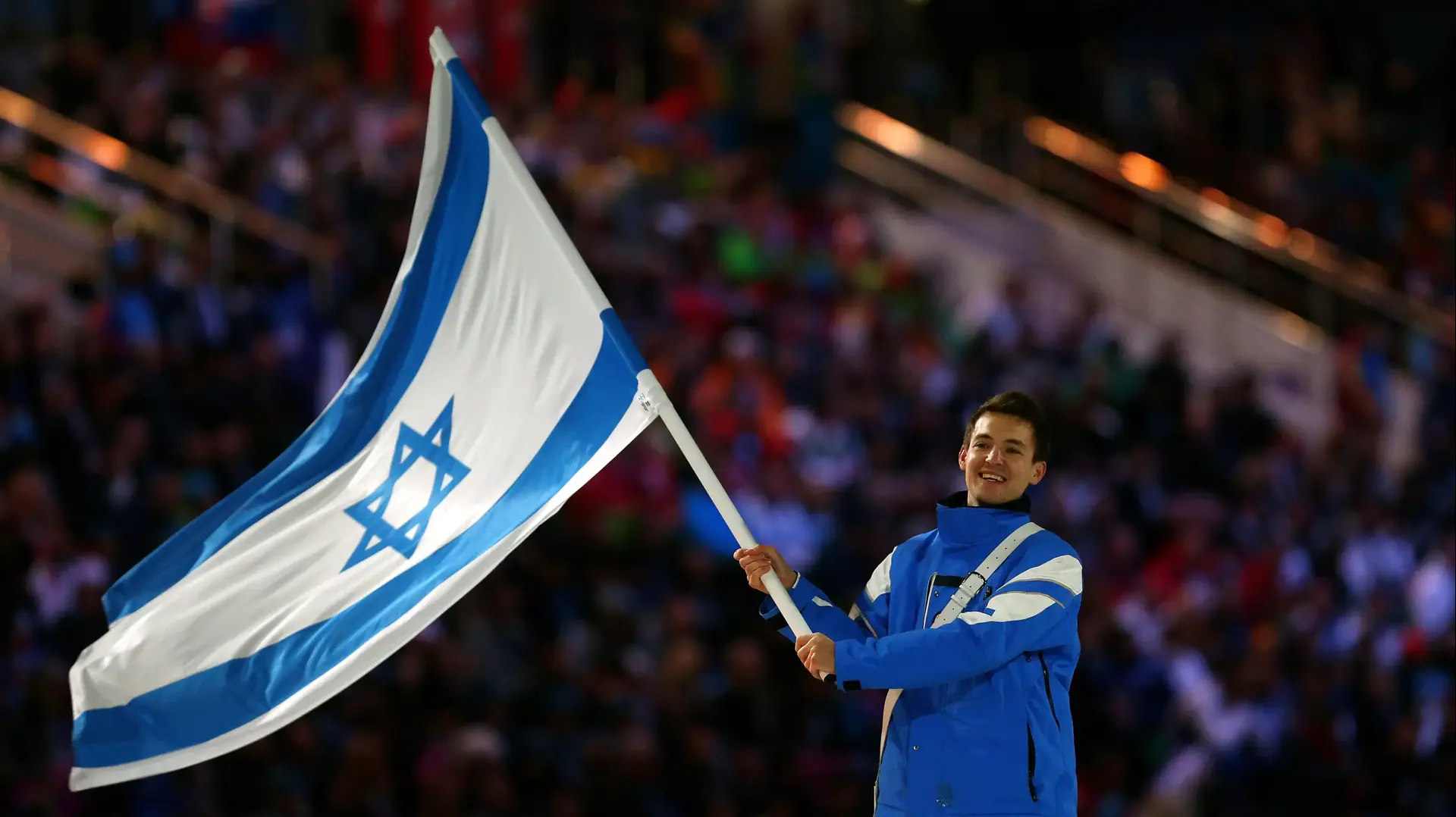 ולאדיסלאב ביקאנוב מחליק ישראלי טקס הפתיחה סוצ'י 2014