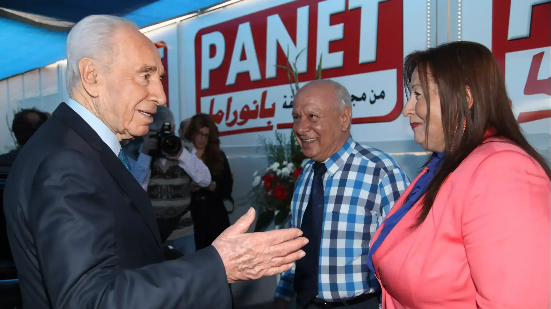 שמעון פרס מבקר בפאנט