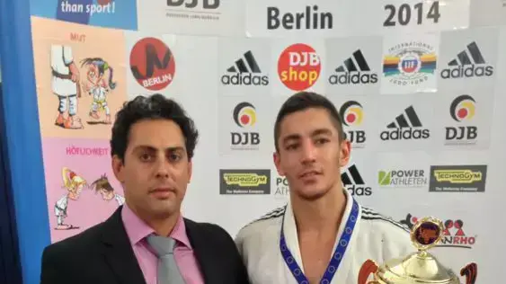 הג'ודוקא דניאל בן דוד עם גיא פוגל
