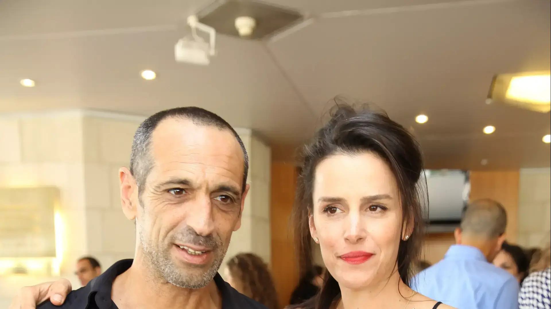 נינה קוטלר וגיל פרנק, זוכי פרסי השחקן הטוב ביותר והשחקנית הטובה ביותר בטקס פרסי התיאטרון 2014