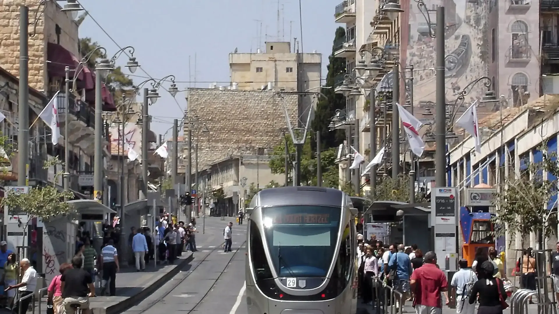 הרכבת הקלה ברחוב יפו בירושלים