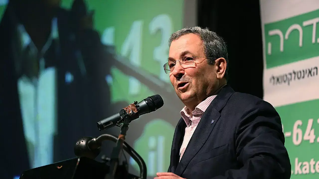 אהוד ברק ב"שישי אסטרטגי" במוזיאון ארץ ישראל בתל אביב, 5 בדצמבר 2014