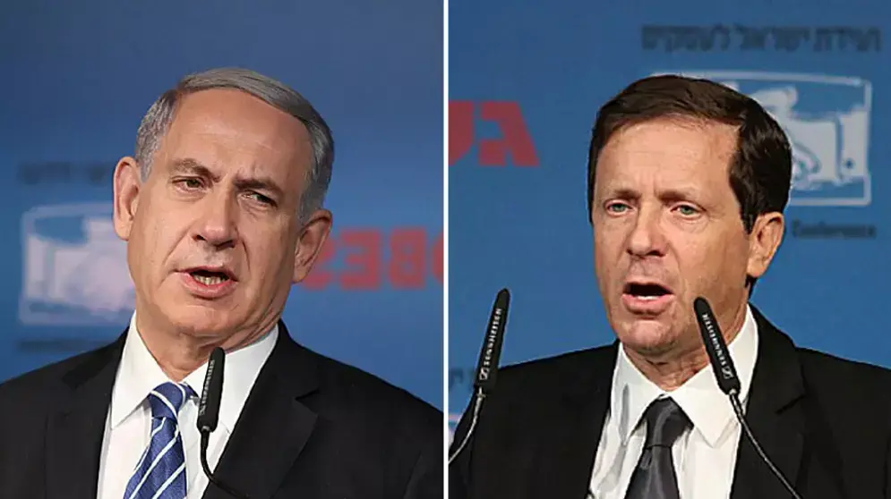 בנימין נתניהו ויצחק הרצוג