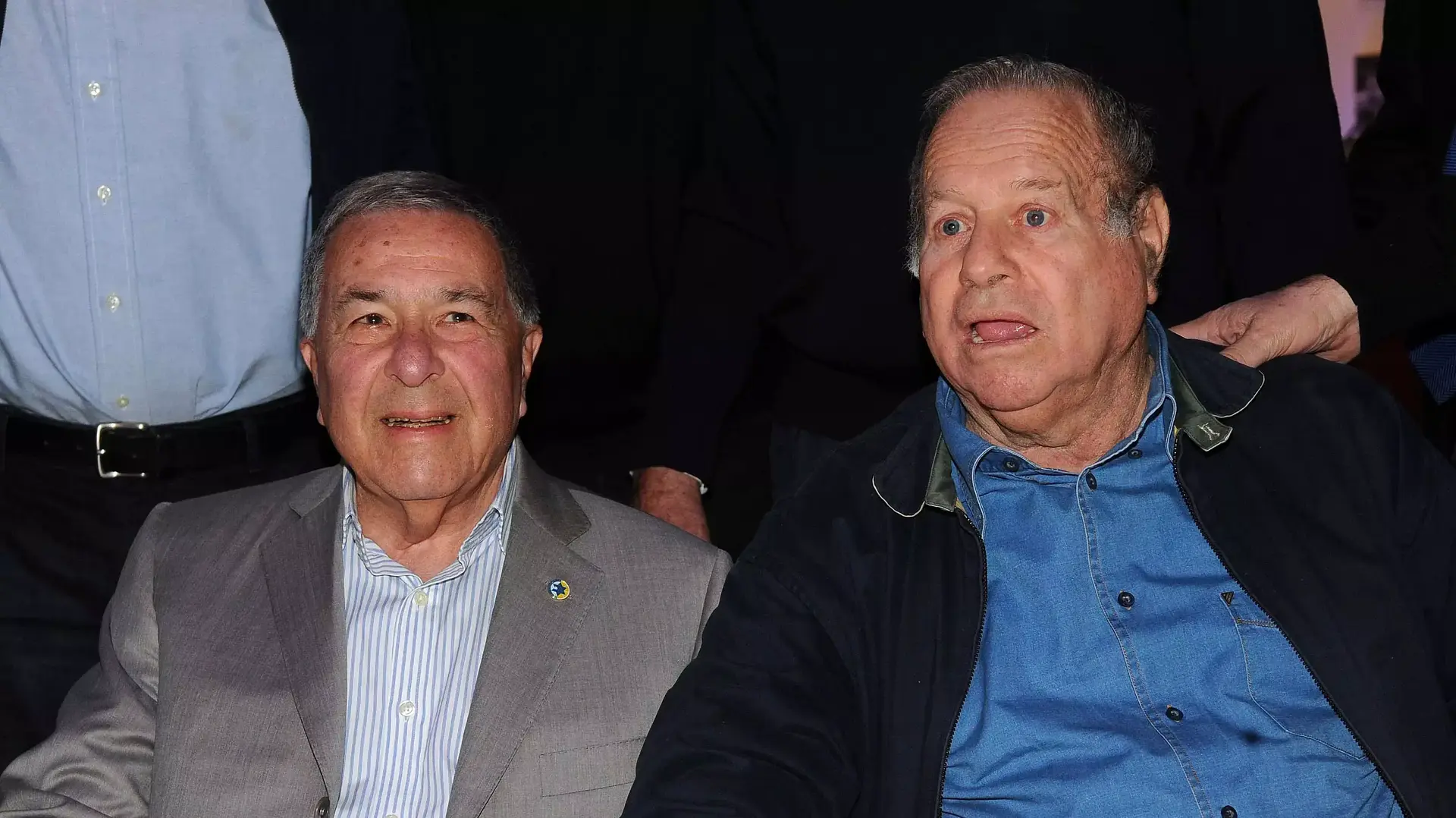שמלוק מחרובסקי עם יו"ר מכבי תל אביב שמעון מזרחי