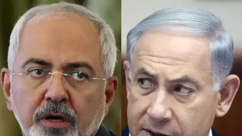 ראש הממשלה בנימין נתניהו ושר החוץ של איראן מוחמד ג'וואז זריף