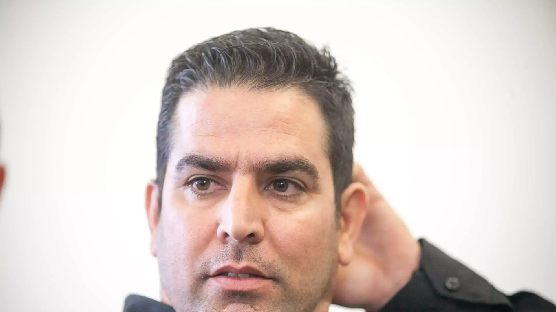 מני נפתלי בדיון הוכחות בתיק נגד משרד ראש הממשלה, בית הדין הארצי לעבודה בירושלים. מרץ 2015