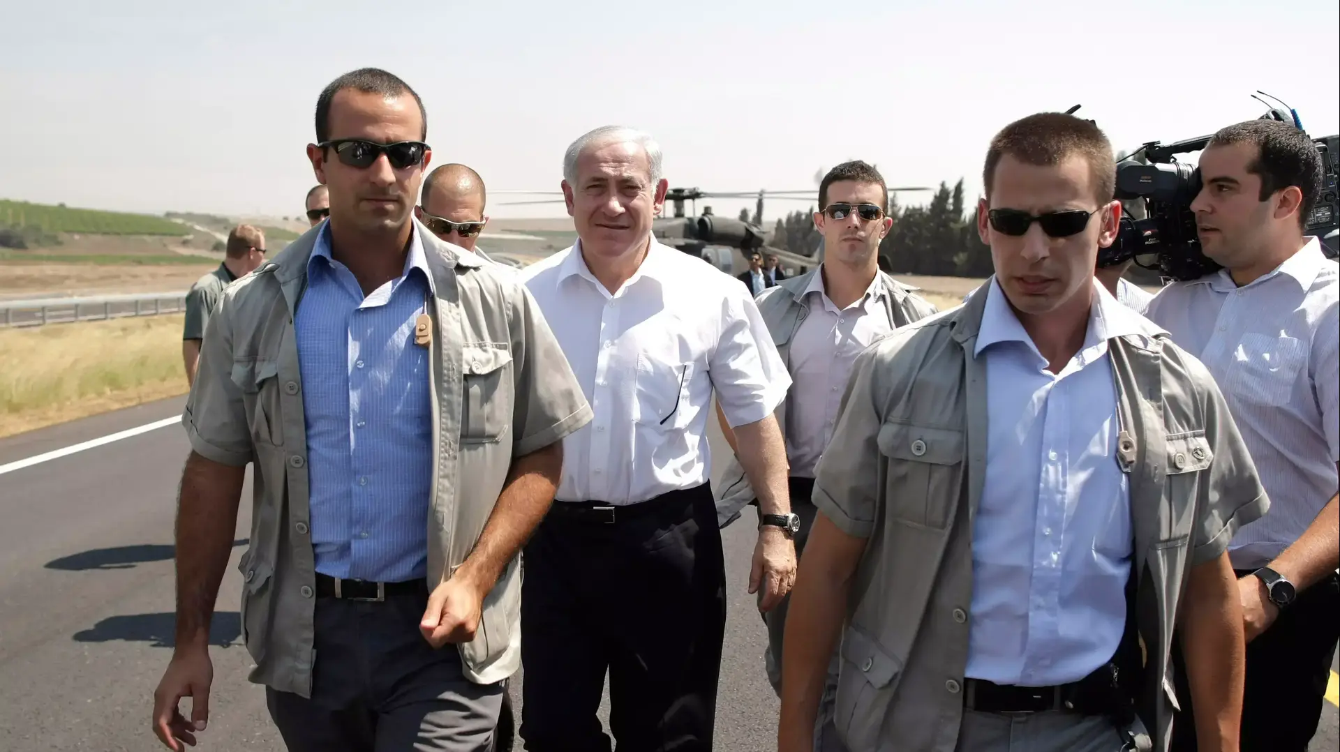 בנימין נתניהו מאובטח