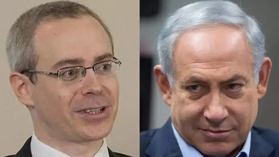 ראש הממשלה בנימין נתניהו וראש מערך ההסברה הלאומי רן ברץ