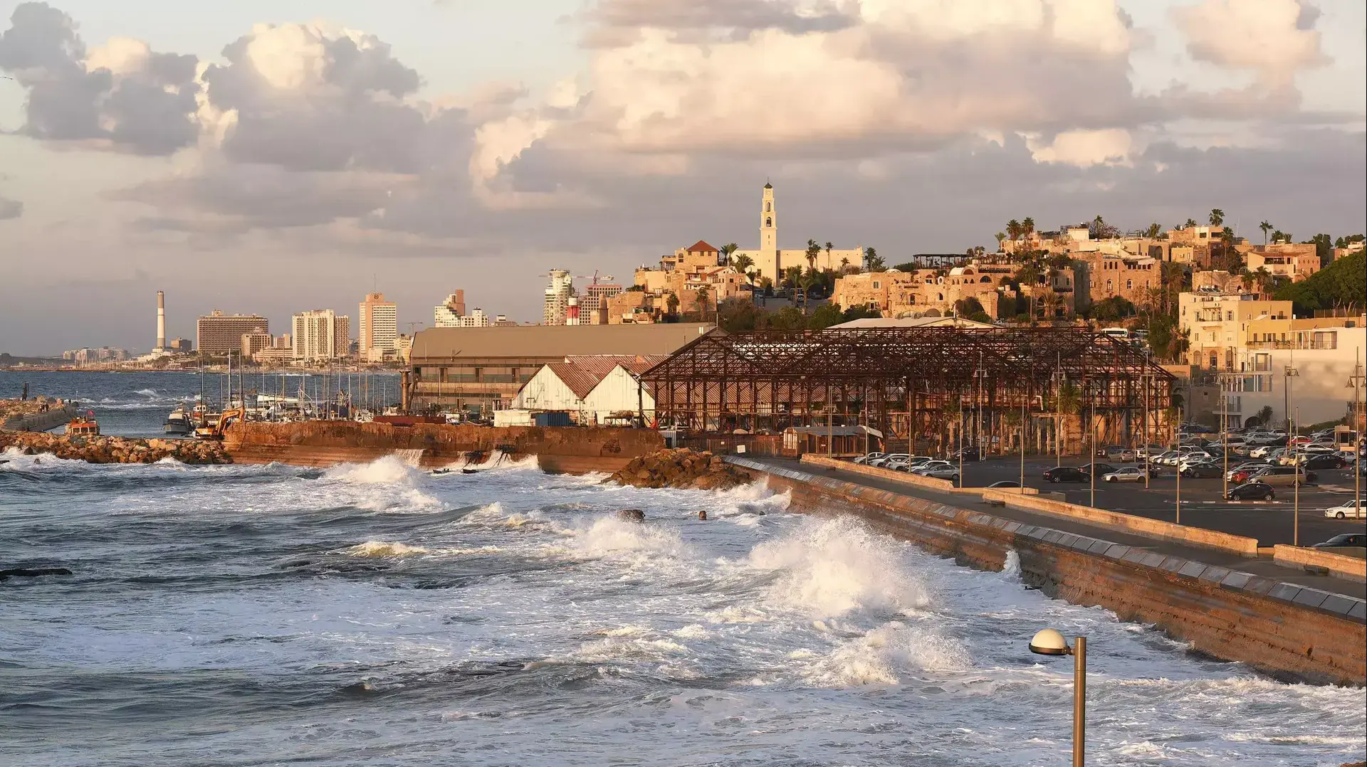 נמל יפו בשקיעה. דצמבר 2015