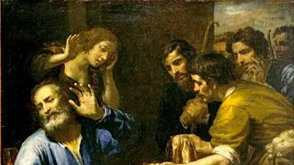 יפשיטו. כתונת יוסף מובאת ליעקב, ג'ובאני דה אנדריאה פרארי, 1640