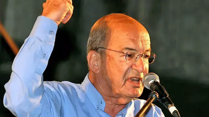 יוסי שריד בהפגנת המורים