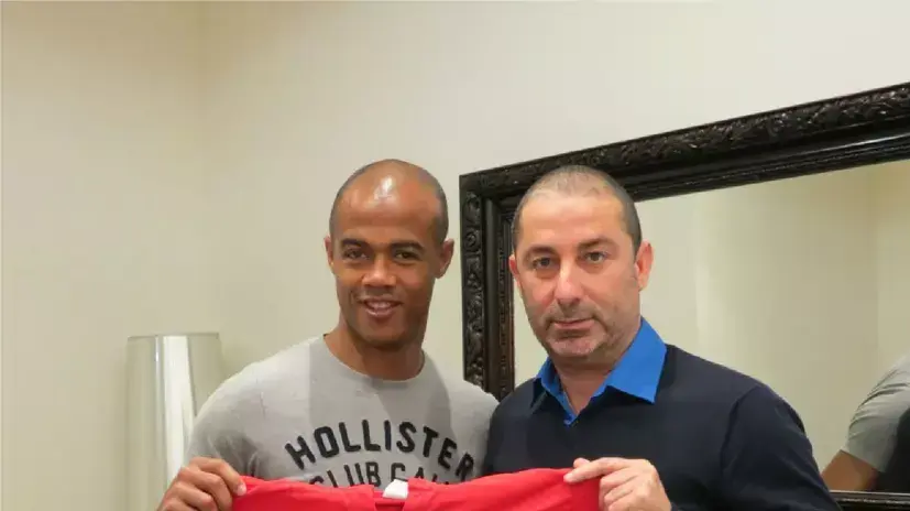ג'קי בן זקן בעלים מ.ס. אשדוד עם הבלם ניבאלדו