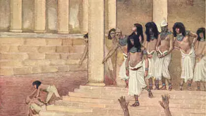 עשר המכות: מכת דם - ציורו של ג'יימס טיסו (בסביבות 1902-1896)
