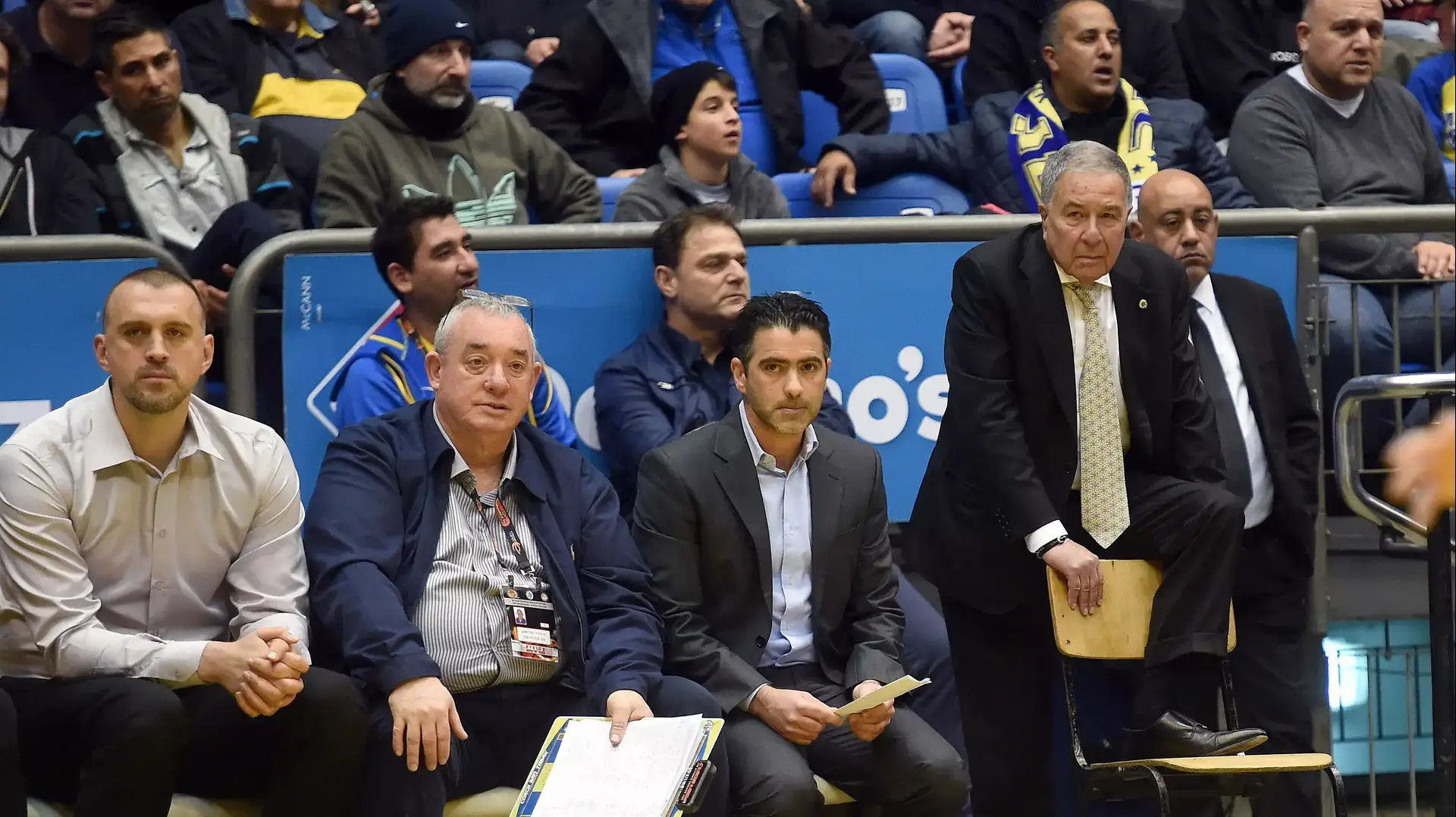 אנשי מכבי תל אביב שמעון מזרחי, ניקולה וויצ'יץ', אבי אבן, רפי בוגטין