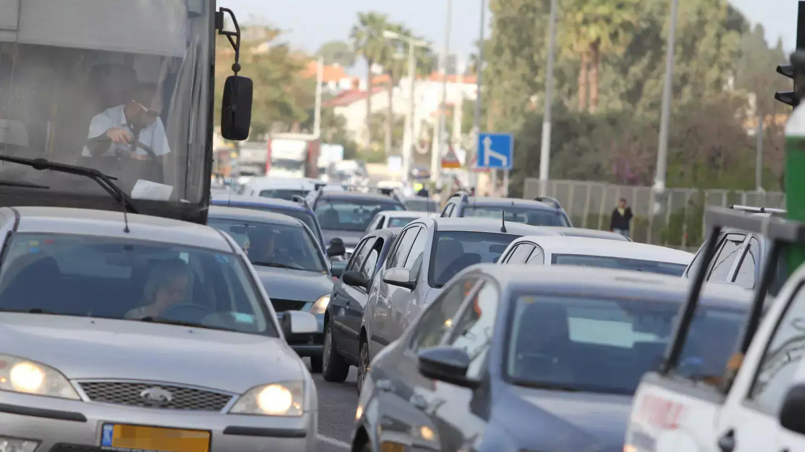 כביש 89 סמוך למרכז הרפואי לגליל. מרץ 2016