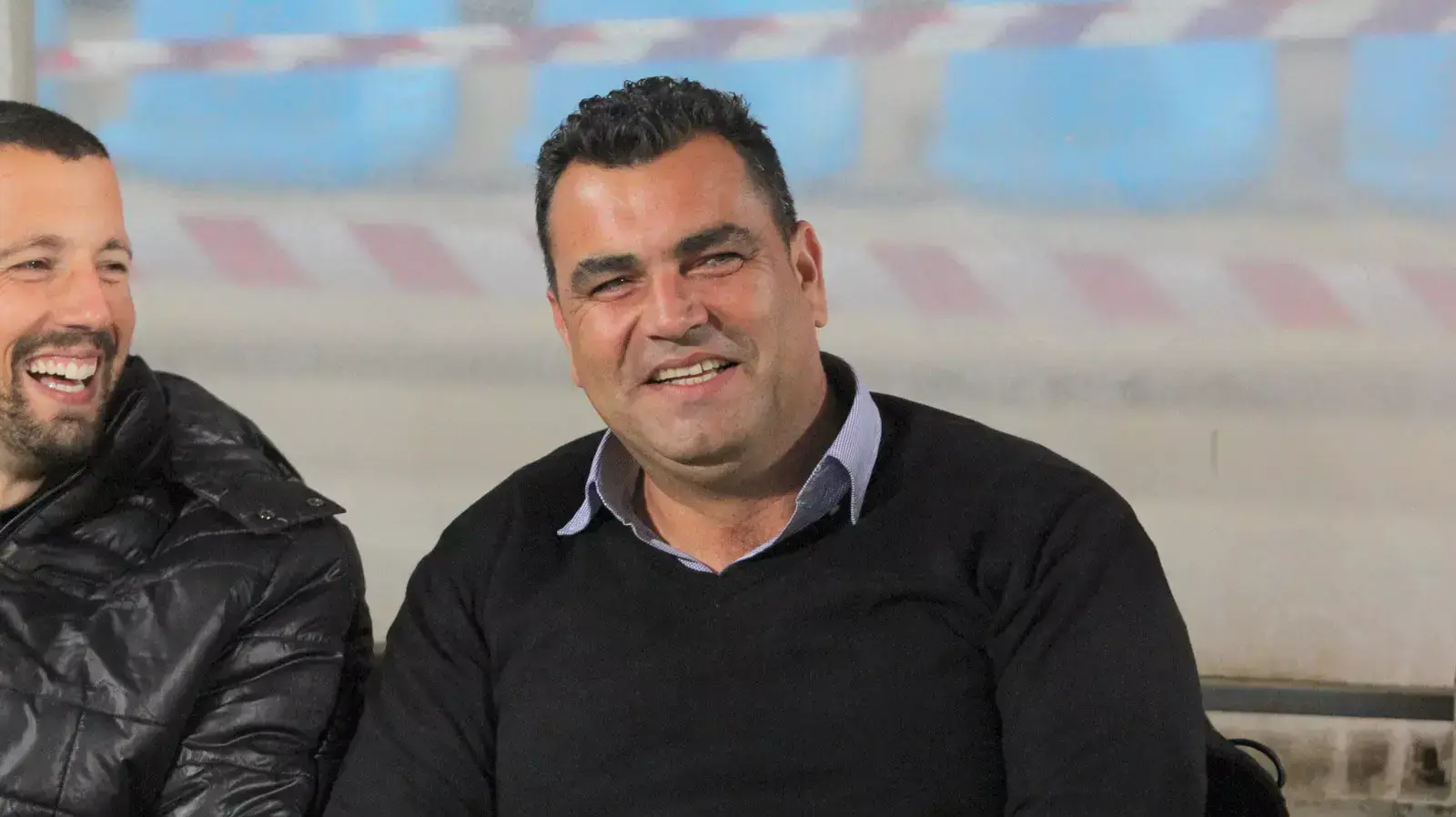 מנחם קורצקי מאמן מכבי נתניה (ימין) עם עומר פרץ מנחם קורצקי מאמן מכבי נתניה (ימין) עם עומר פרץ