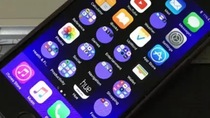 תיקיות עגולות באייפון