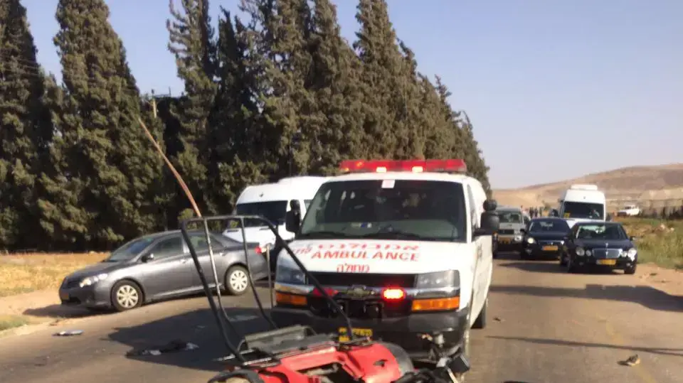 תאונת דרכים סמוך לשדמות מחולה, בקעת הירדן. יוני 2016