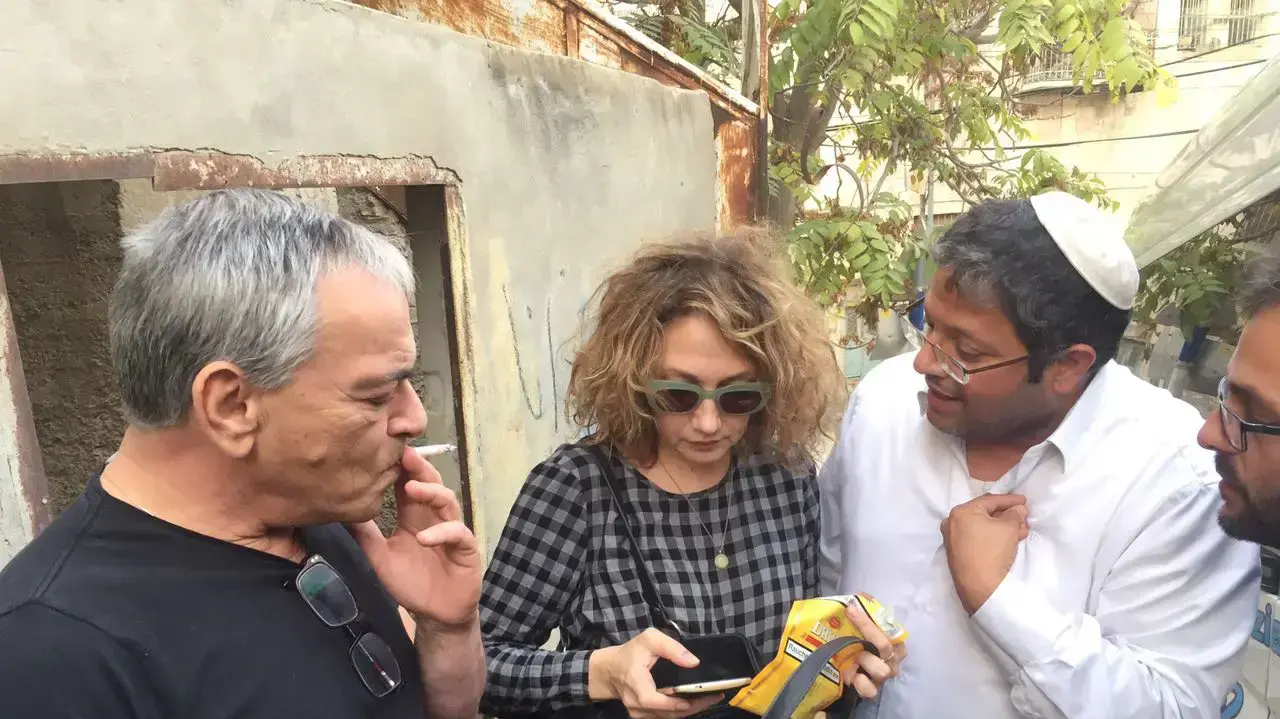 יבגניה דודינה בסיור עם שוברים שתיקה, חברון. נובמבר 2016