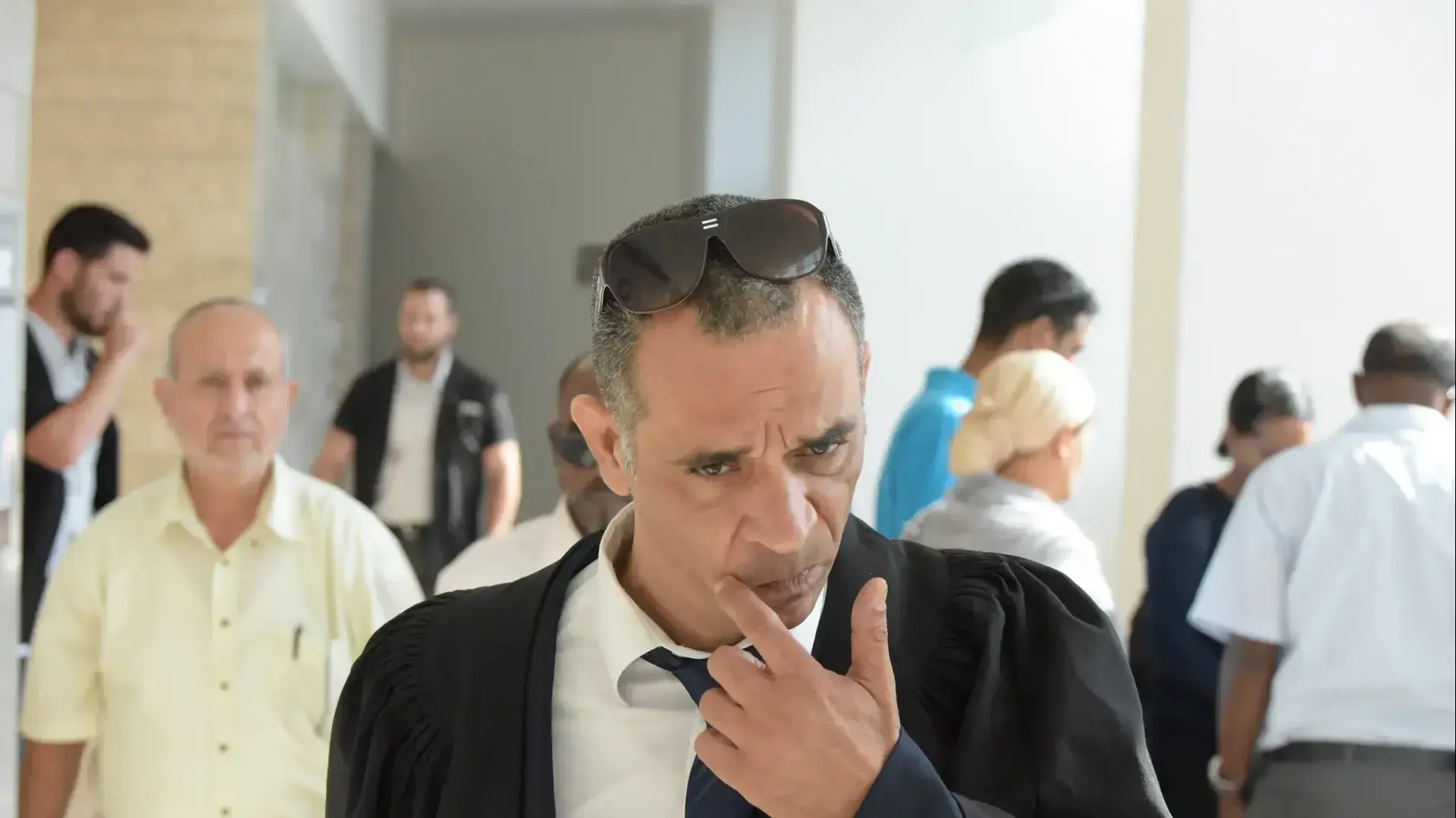 עורך הדין אלון קריטי, פרקליטו של החשוד ברצח גביהו טגנה בבית המשפט המחוזי בלוד, 14 בנובמבר 2016